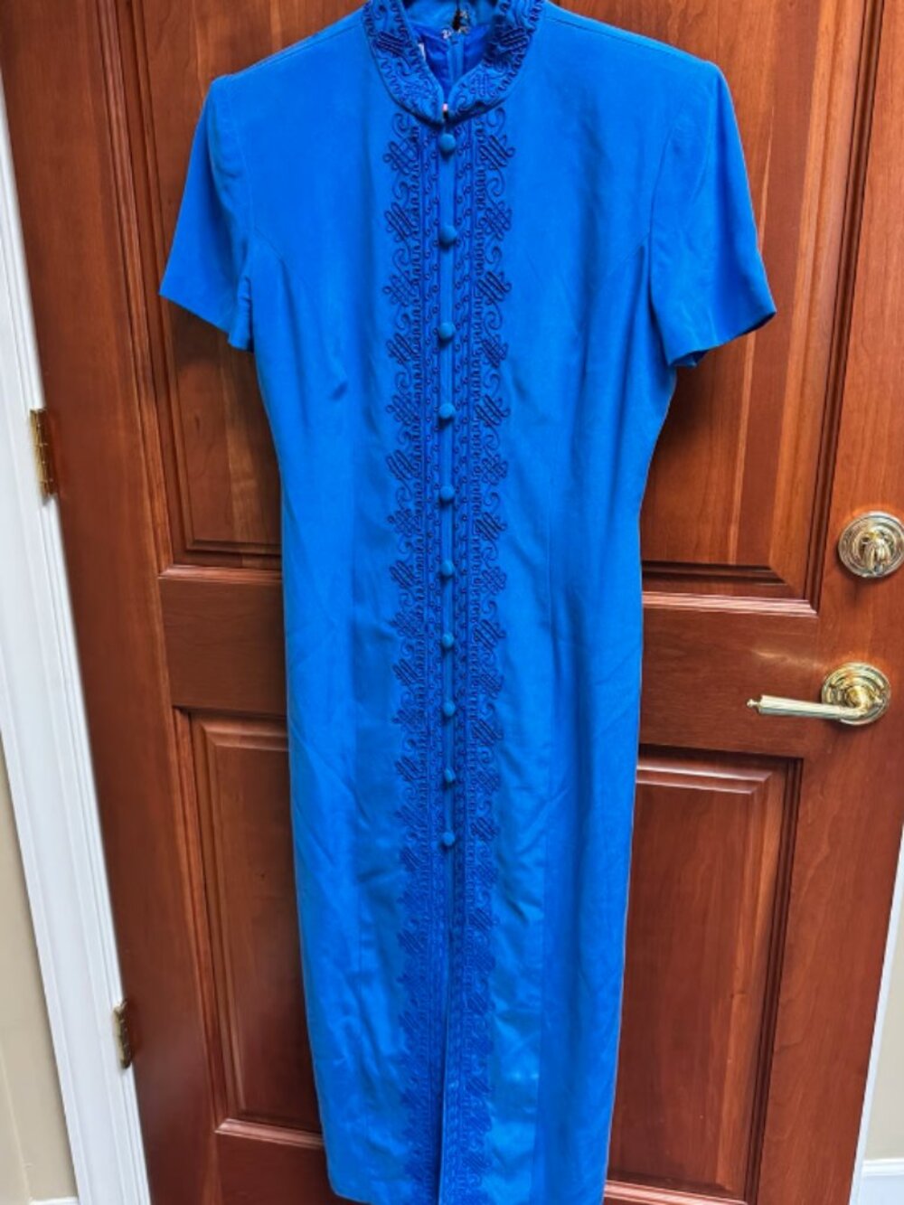 Maggy London by Kenneth Nolan Blue Silk Dress, Size 8